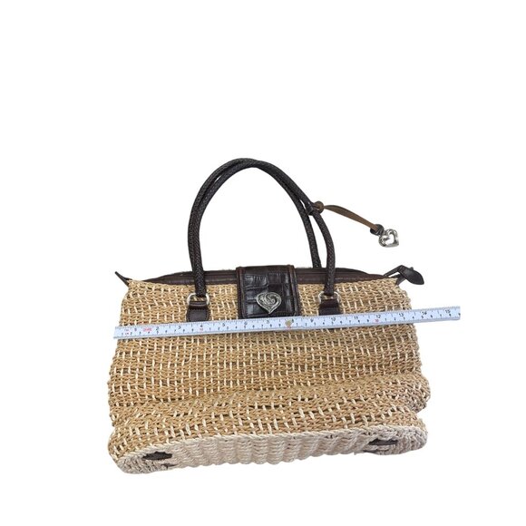 Brighton womans beige Straw charmed satchel handbag Medium size SKU 8529 - Picture 7 of 16